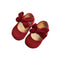 Zapatos de Cuero para Bebé Niña Primavera Otoño - Suela Suave Antideslizante con Moño