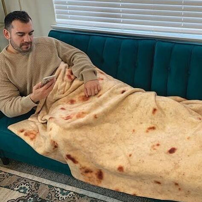 Manta Burrito Redonda de Franela Suave - Manta Tortilla para Viajes y Descanso - Image 7