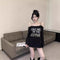 Blusa Vintage Estampada Talla Grande con Hombros Descubiertos y Mangas Largas para Mujer
