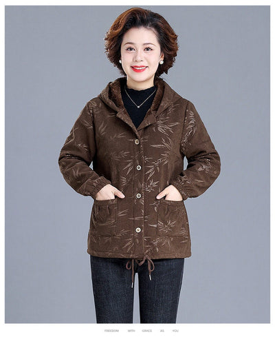 Abrigo Acolchado con Capucha para Mujer Madura - Chaqueta Térmica Forrada en Fleece - Image 13