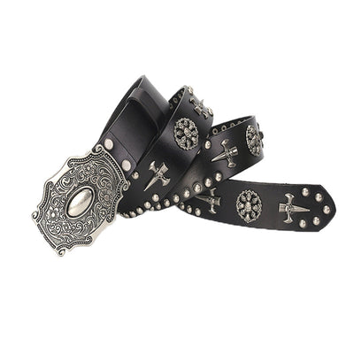Cinturón Hip Hop con Hebilla Cráneo para Hombre - Estilo Personalidad - Image 3