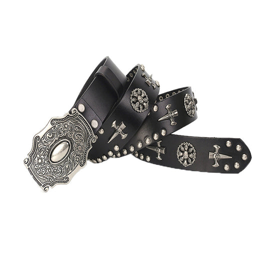 Cinturón Hip Hop con Hebilla Cráneo para Hombre - Estilo Personalidad - Image 3