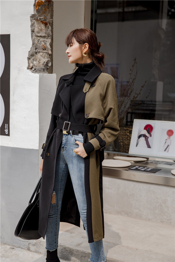 Gabardina Midi con Cordones para Mujer