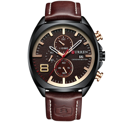 Reloj Curren 8324 para Hombre - Cronógrafo Resistente al Agua con Correa de Cuero - Image 3