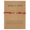 Adjustable Bracelet Paper Card Five Pointed Star Braid Rojo Five pointed star