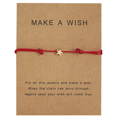 Pulsera Ajustable con Estrella de Cinco Puntas Tejida - Image 3