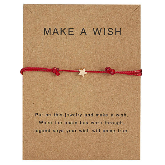Pulsera Ajustable con Estrella de Cinco Puntas Tejida - Image 3