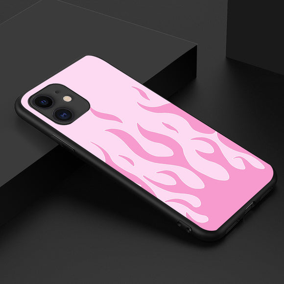 Funda Protectora Compatible con Apple iPhone - Diseño Flame