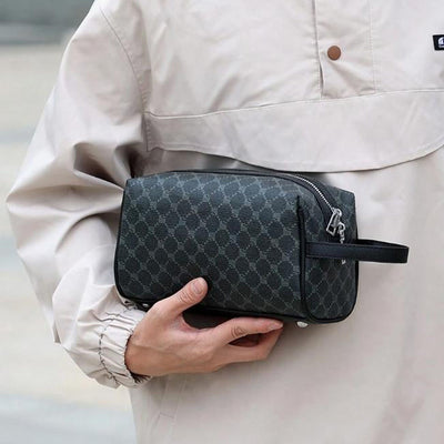 Bolsa de Aseo Deportiva de Gran Capacidad - Diseño Casual con Estampado PU para Hombre