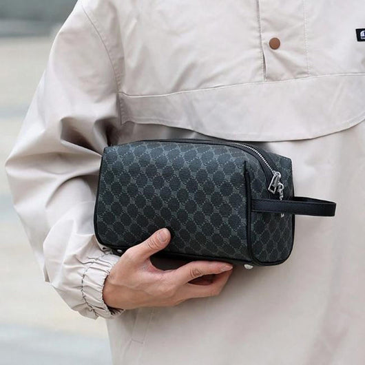 Bolsa de Aseo Deportiva de Gran Capacidad - Diseño Casual con Estampado PU para Hombre