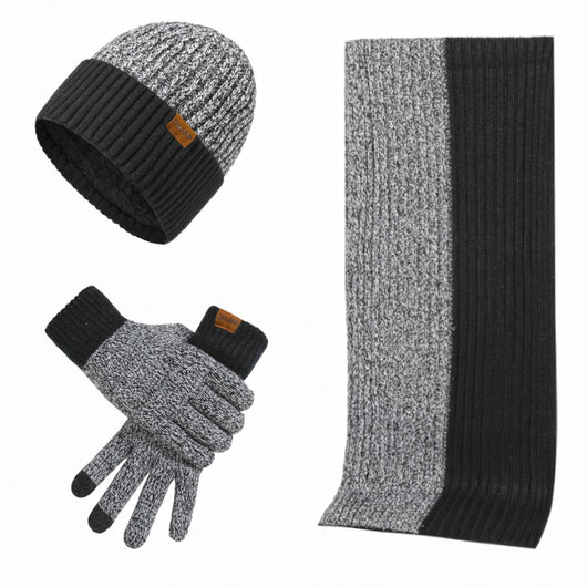 Conjunto Invernal de Gorro, Bufanda y Guantes Acolchados para Hombre - Image 6