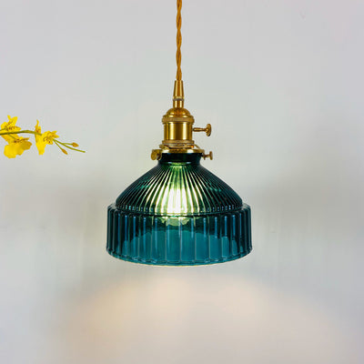 Lámpara Colgante Nórdica Retro con Cristal y Latón - Image 10