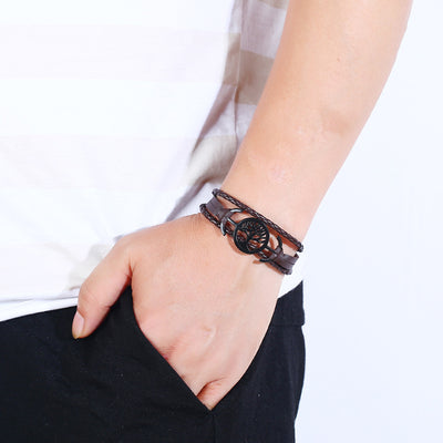 Pulsera de Cuero con Doble Hebilla - Image 2