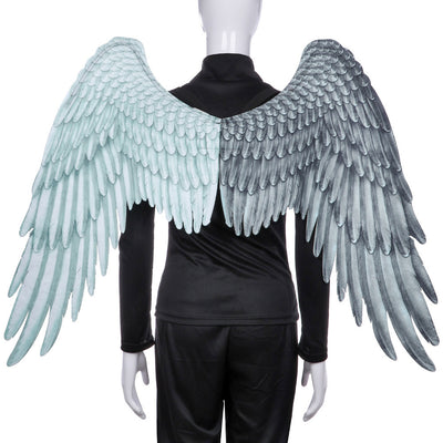 Alas de Ángel Oversized Unisex Negro y Blanco para Halloween - Image 7