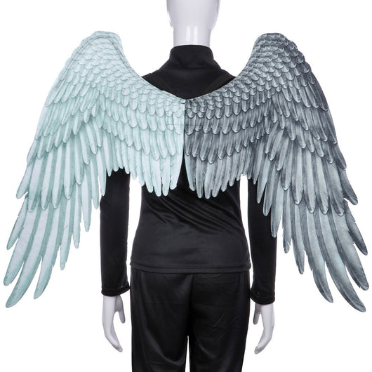 Alas de Ángel Oversized Unisex Negro y Blanco para Halloween - Image 7