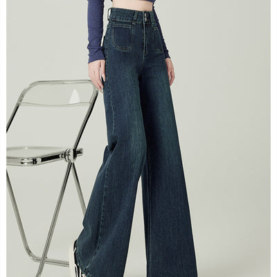 Pantalones Vaqueros Vintage Talle Alto Azul para Mujer - Image 5
