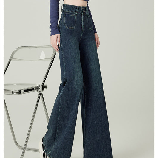 Pantalones Vaqueros Vintage Talle Alto Azul para Mujer - Image 5