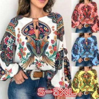 Blusa Cuello Redondo con Mangas Farol