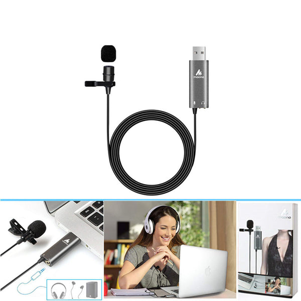 Micrófono Lavalier Condensador USB