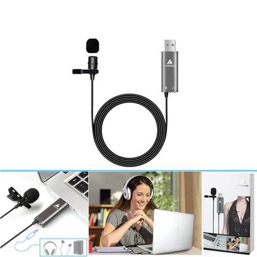 Micrófono Lavalier Condensador USB