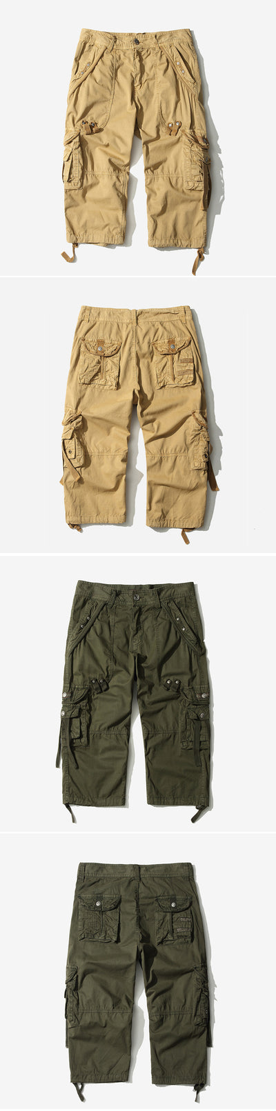 Pantalones Cortos Cargo con Múltiples Bolsillos para Playa - Image 23