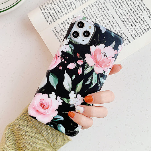 Funda para celular con diseño vintage de hojas de plátano y flores acuarela - Image 5