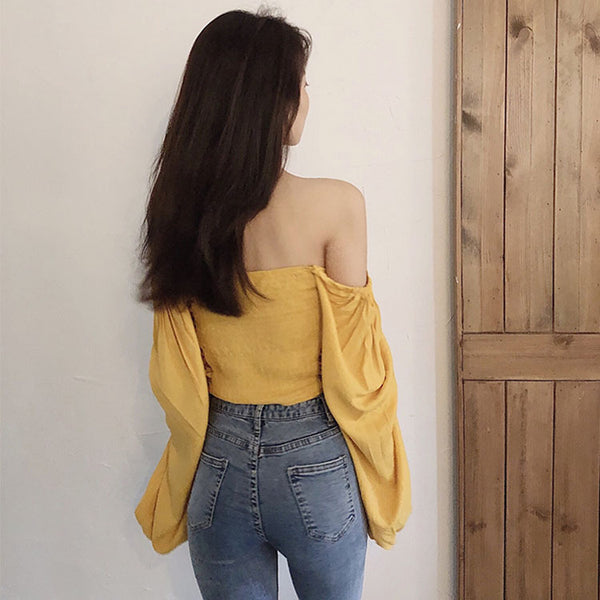 Blusa de Mangas Linterna