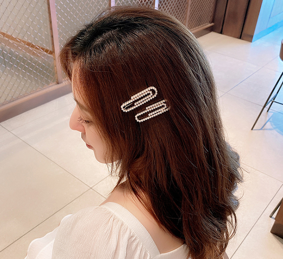 Juego de Pinzas para Cabello con Perlas