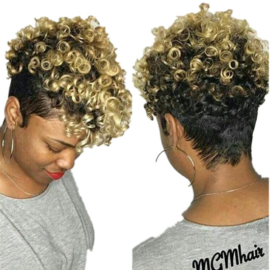 Cabello Rizado Corto Teñido Africano - Image 4