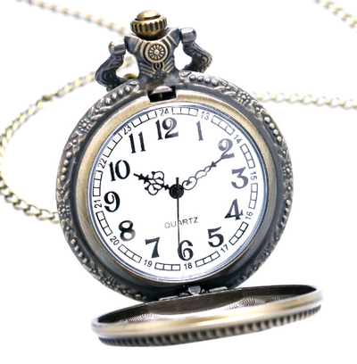 Reloj de Bolsillo Vintage con Patrón Águila en Bronce Verde - Image 4