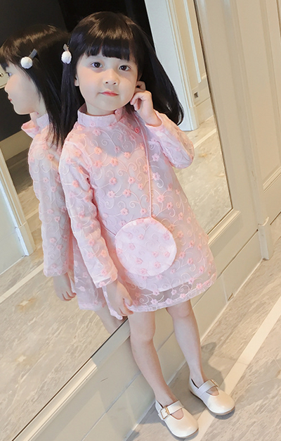 Vestido Cheongsam Largo para Niñas - Disfraz Tradicional Elegante - Image 2