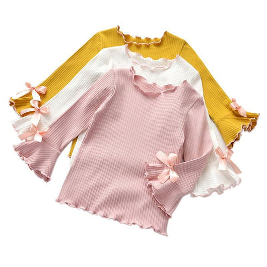 Blusa de Manga Larga con Encaje y Moño - Image 2