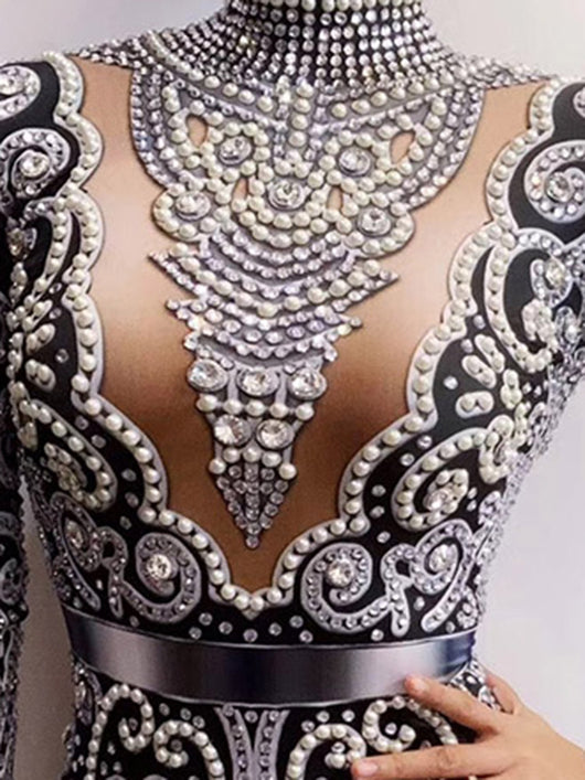 Traje de Presentación Ajustado con Strass para Mujer - Image 5