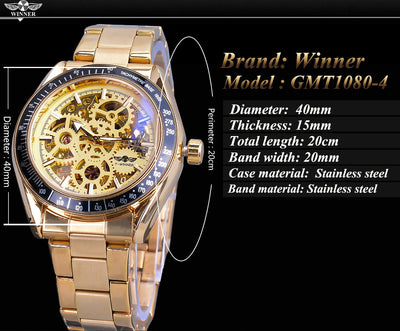 Reloj Mecánico Esqueleto de Acero para Hombre - Diseño Casual y Elegante - Image 10