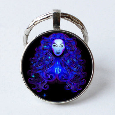 Llavero Gema de Tiempo de los 12 Signos del Zodiaco 25mm en Metal - Image 21
