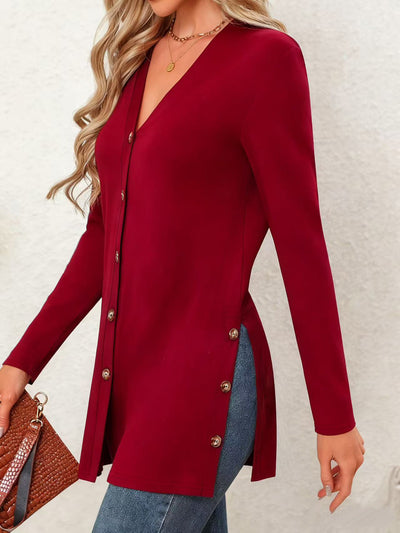 Cardigan Tejido Largo Casual con Botones Múltiples - Image 14