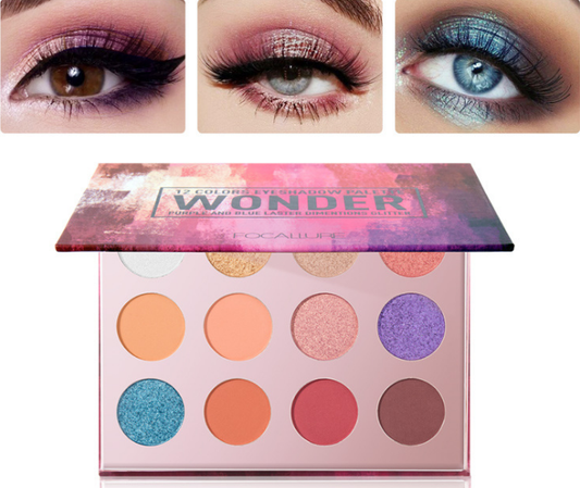 Paleta de Sombras Focallure 12 Colores Tonos Nude Wonder