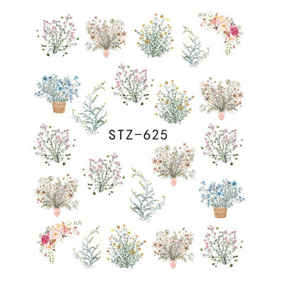 Calcomanías de Uñas Mariposas y Flores - Transfers de Agua para Decoración de Manicura - Image 17