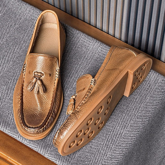 Zapatos de Cuero Genuino Estilo Inglés Transpirables para Hombre - Image 2