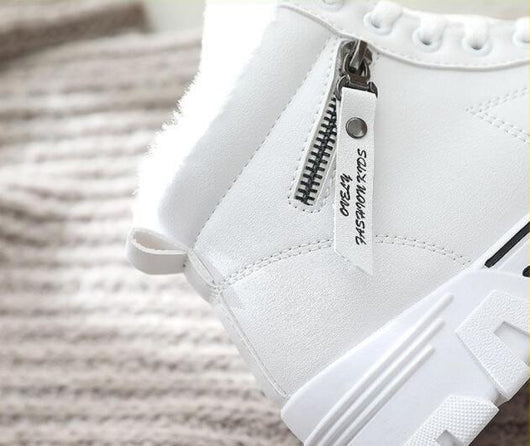 Botas Martin Altas de Cuero con Forro de Terciopelo Blanco - Image 13