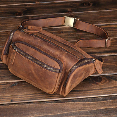 Bolsa Mensajera de Cuero Genuino Multicapa - Estilo Vintage - Image 5