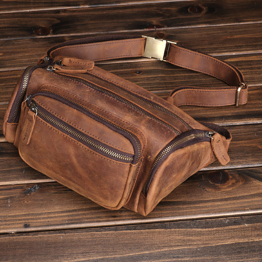 Bolsa Mensajera de Cuero Genuino Multicapa - Estilo Vintage - Image 5