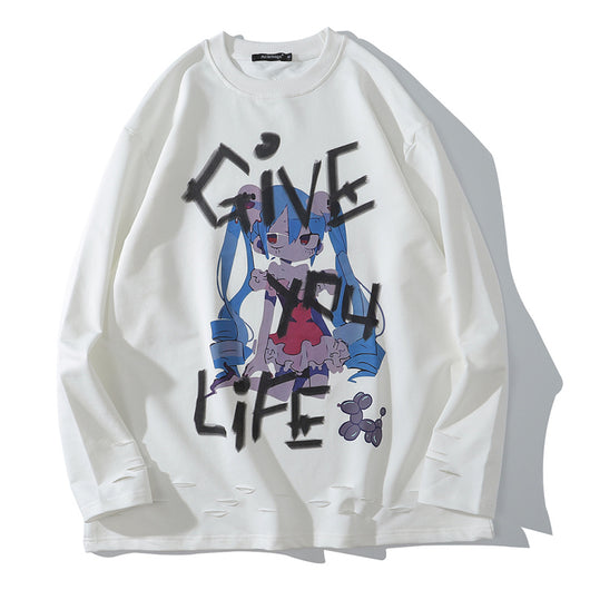 Sudadera Holgada de Dibujos Animados de Manga Larga - Image 14