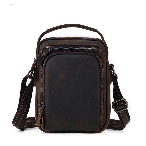 Bolsa Mensajero de Cuero Vintage para Hombre - Image 5