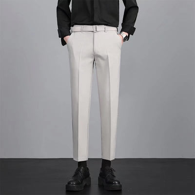 Pantalones Casuales Coreanos Rectos Antirruga de Corte Moderno - Image 8