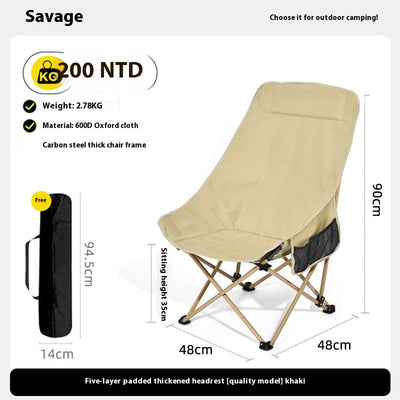 Silla de Camping Plegable con Respaldo Alto - Portátil y Cómoda - Image 8