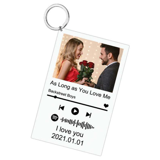 Llavero Acrílico Personalizado con Foto y Canción Grabada - Image 2