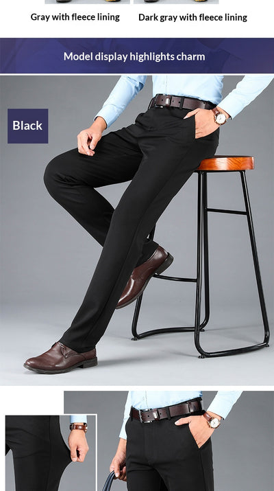 Pantalones Casuales Ejecutivos Stretch Corte Recto para Hombre - Image 18