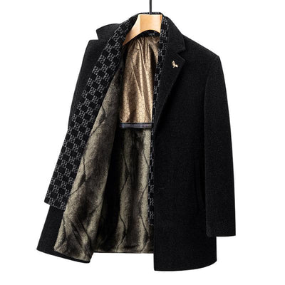 Abrigo Elegante para Hombre en Lana y Terciopelo Visón - Image 7