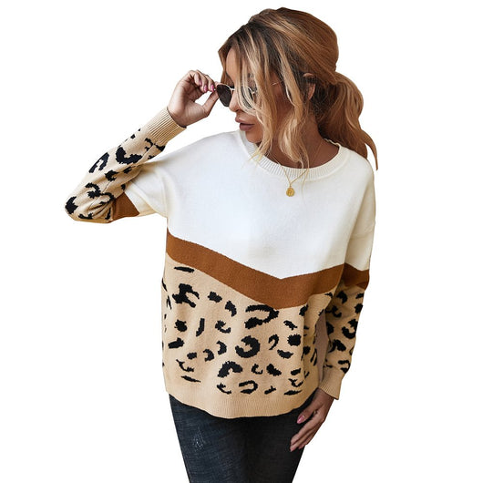 Camiseta Estampado Leopardo Tendencia para Mujer